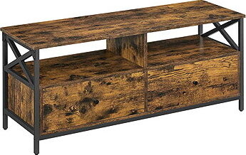 Songmics Vasagle Nuros TV stolek 120 cm, hnědý/černý