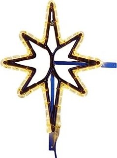 DECOLED LED svetelná hviezda, závesná 3D tlač, 35 × 50 cm, teplá biela