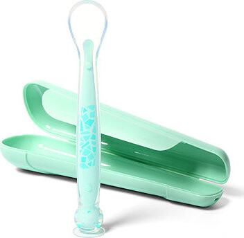 BabyOno lyžička s obalom zelená 6 m+