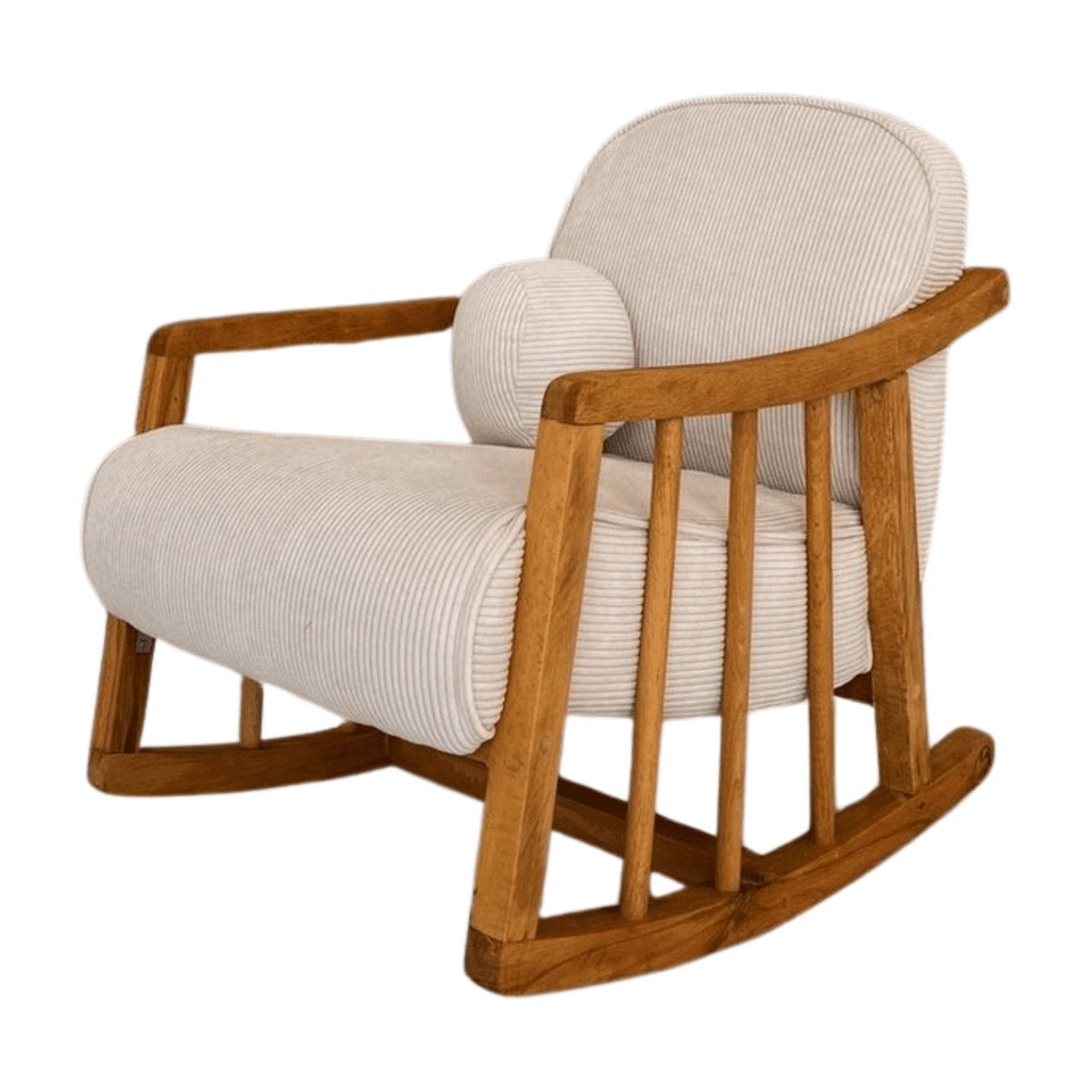 Dětské houpací křeslo Kleamini bílé/hnědé