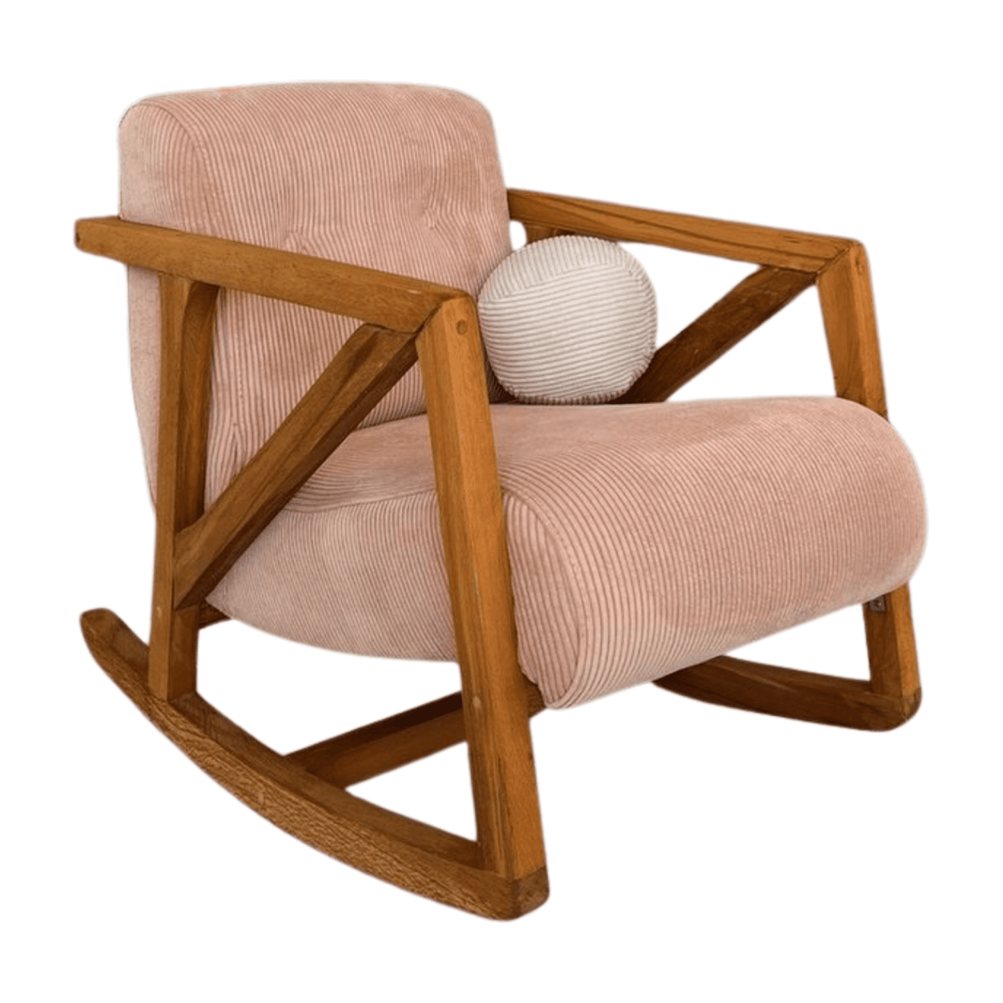 Dětské houpací křeslo NiniMini růžové/hnědé