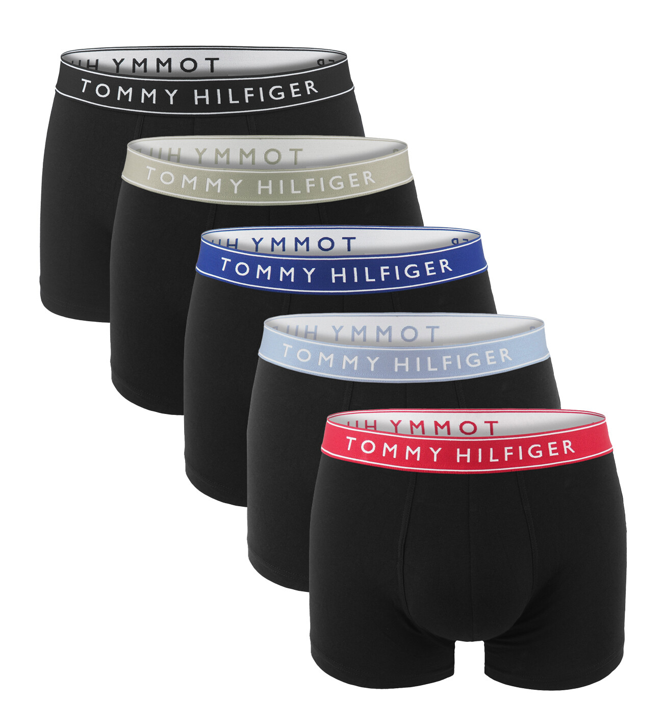 TOMMY HILFIGER - boxerky 5PACK eco friendly everyday essentials navy / modern urban waist