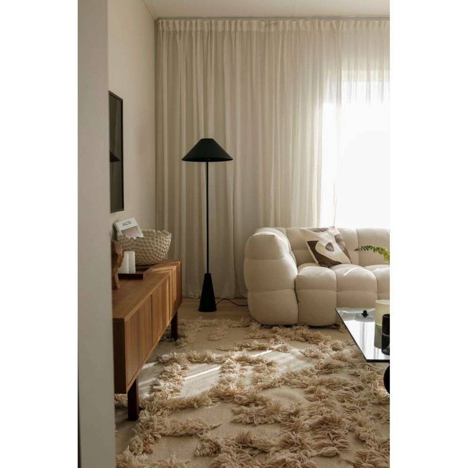 Globen Lighting stojacia lampa Cannes, čierna, výška 140 cm