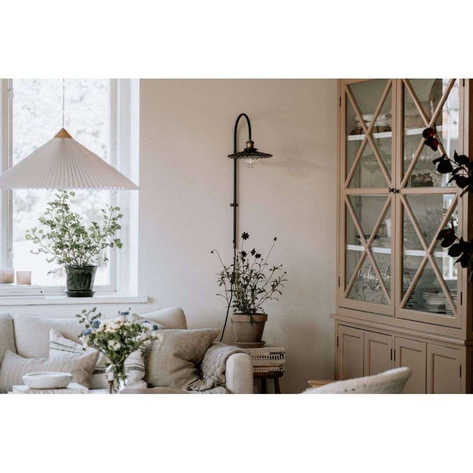 Globen Lighting nástenné svetlo COBBLER, sivá, výška 75 cm