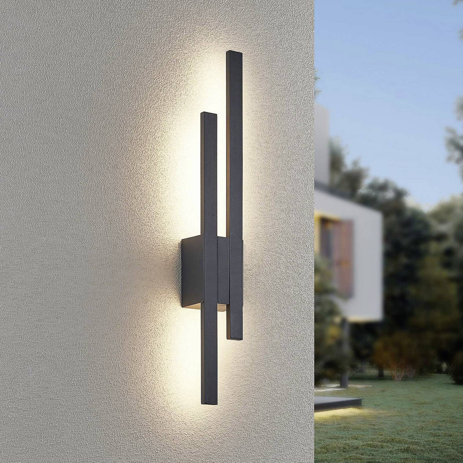 LED vonkajšie nástenné svietidlo TAWA, antracitová, 62 cm kovová 2-pl. IP54