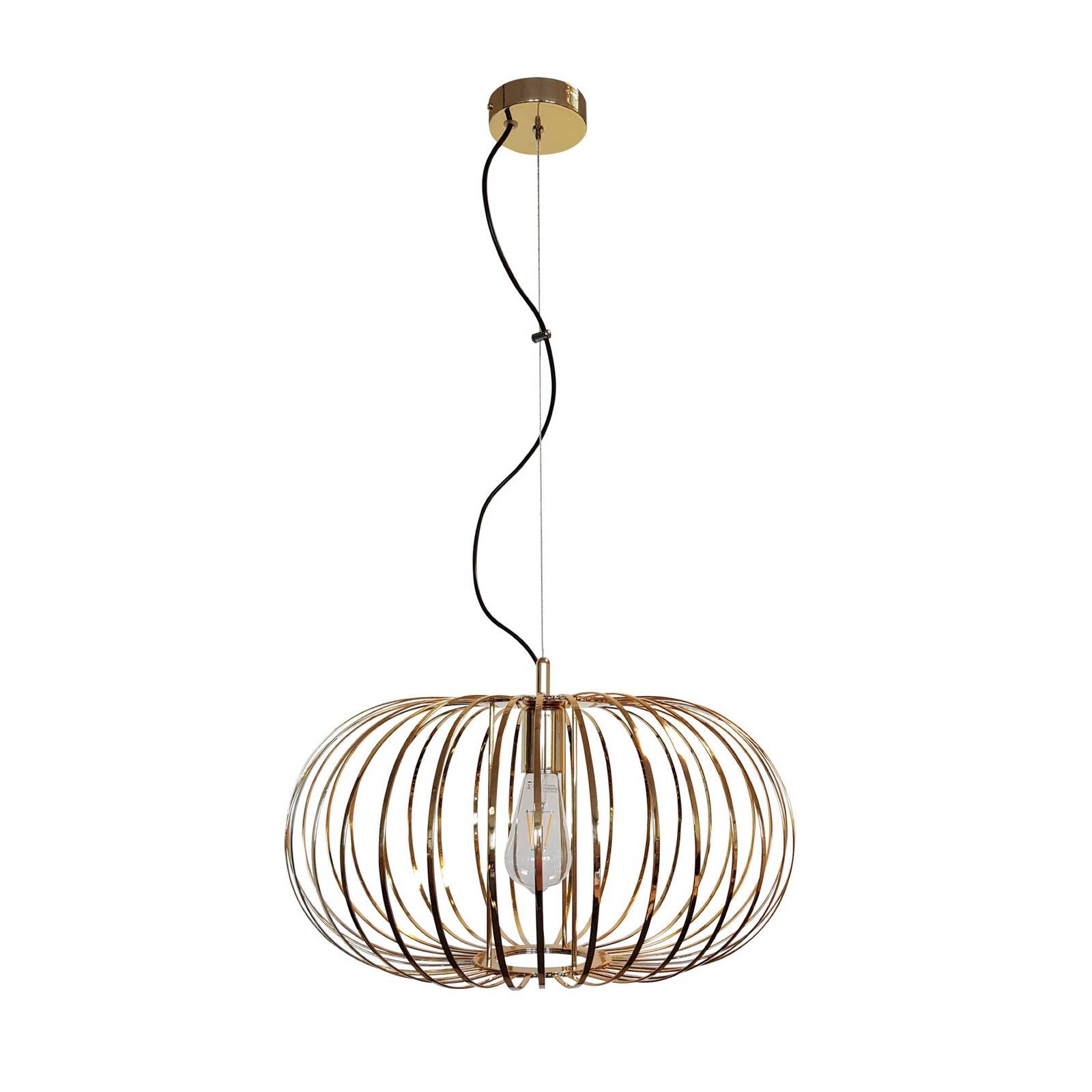 Závesné svietidlo Globe, Ø 51 cm, zlatá farba, 1-pl., E27