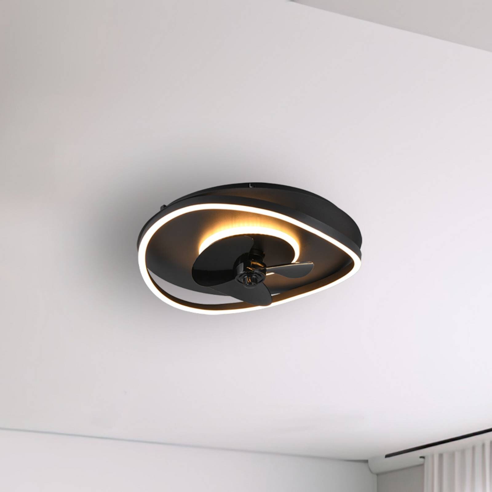 LED ventilátor Sortland, DC, tichý, 50 cm, CCT, diaľkové ovládanie