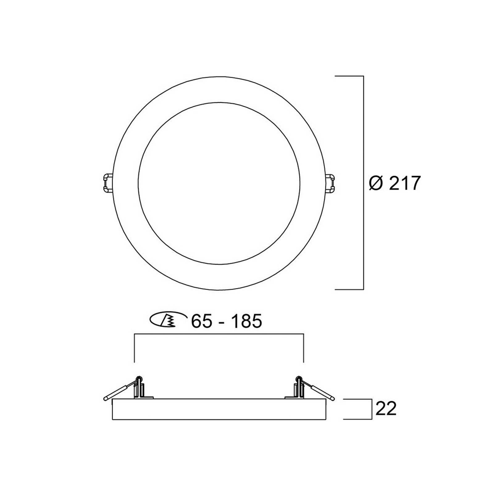 stropné LED svetlo START 5v1, biele, Ø 22 cm, CCT, stmievateľné