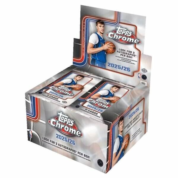 Panini 2025-2026 NBA karty Topps Chrome Basketball Hobby Jumbo Box