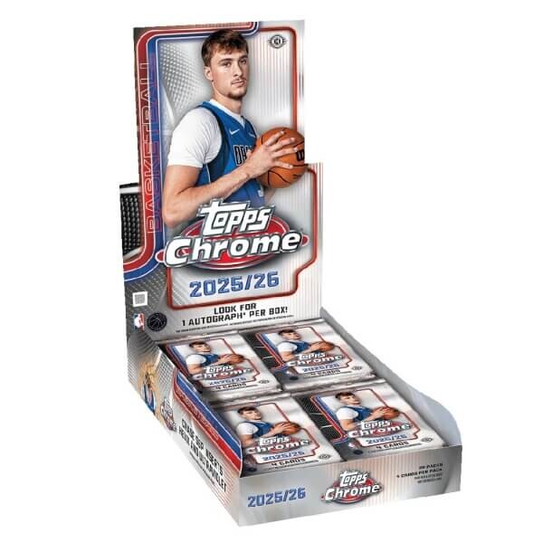 Panini 2025-2026 NBA karty Topps Chrome Basketball Hobby Box