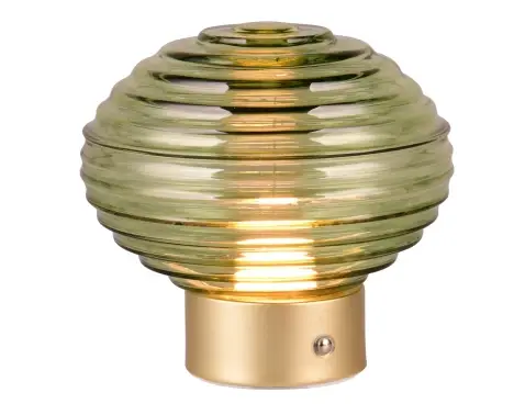 LED stolná lampa nabíjacia Earl 14 cm, zelené sklo%