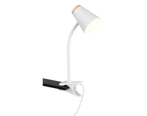 Čítacia lampička so štipcom LED Pongo, biela%