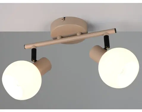 Stropné/nástenné osvetlenie Boba, béžová, 2 svietidlá%