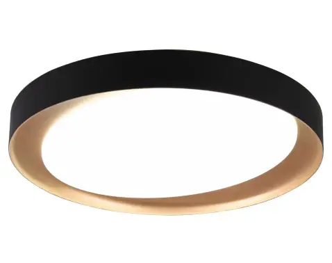 Stropné LED osvetlenie Zeta 48 cm, čierno-zlaté%