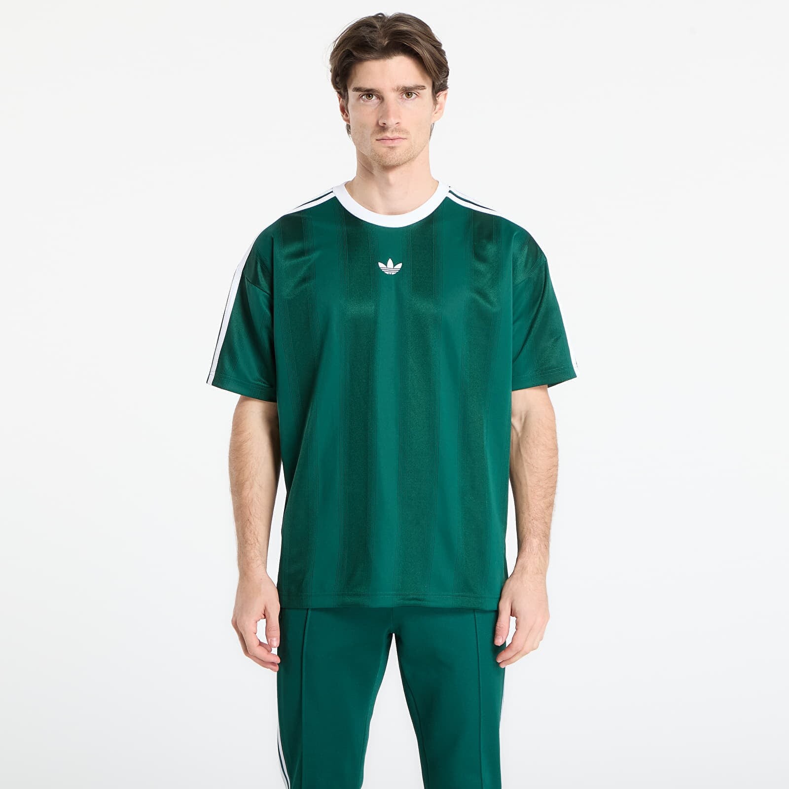 Dres adidas Adicolor Jacquard Jersey Collegiate Green L