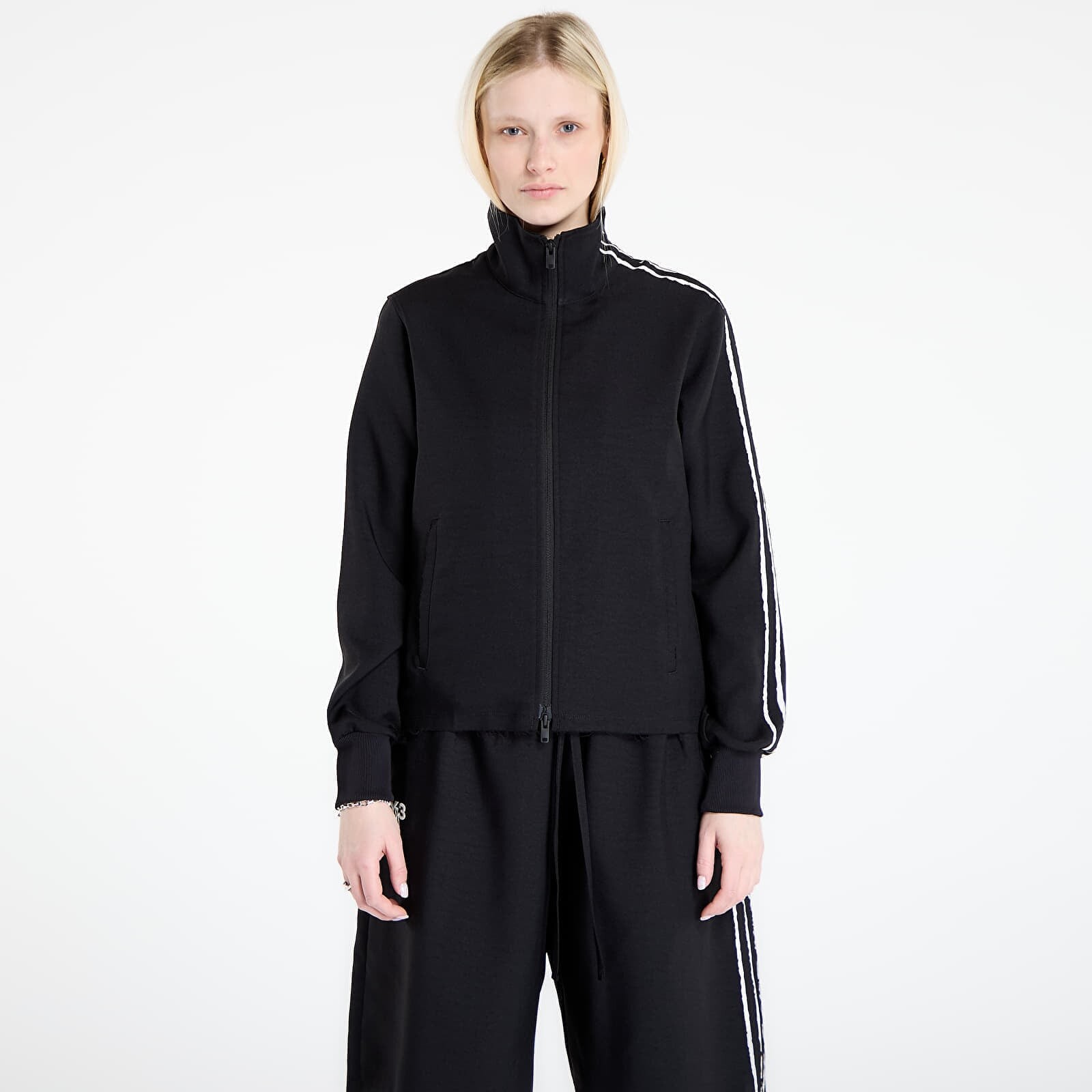 Bunda Y-3 Sport Uniform Raw Cut 3 Stripes Track Top Black/ Black M