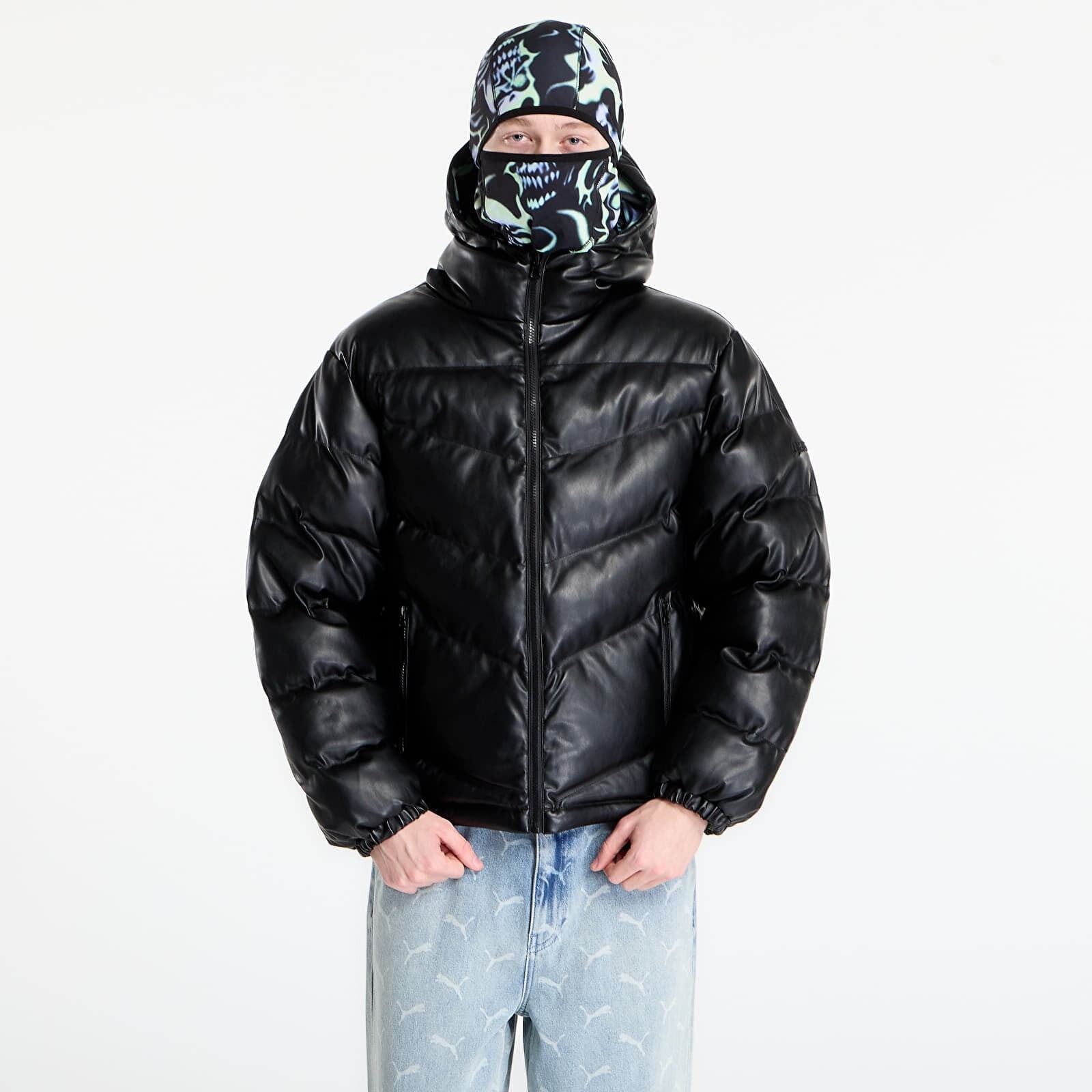 Bunda Wasted Paris M Skull Puffer Black L