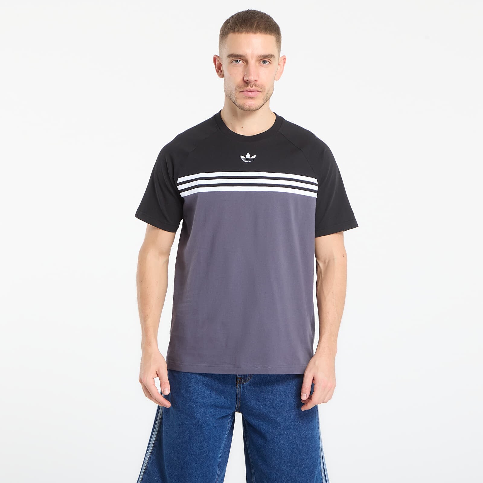 Tričko adidas Chest Stripes T-Shirt Aurora Onix M