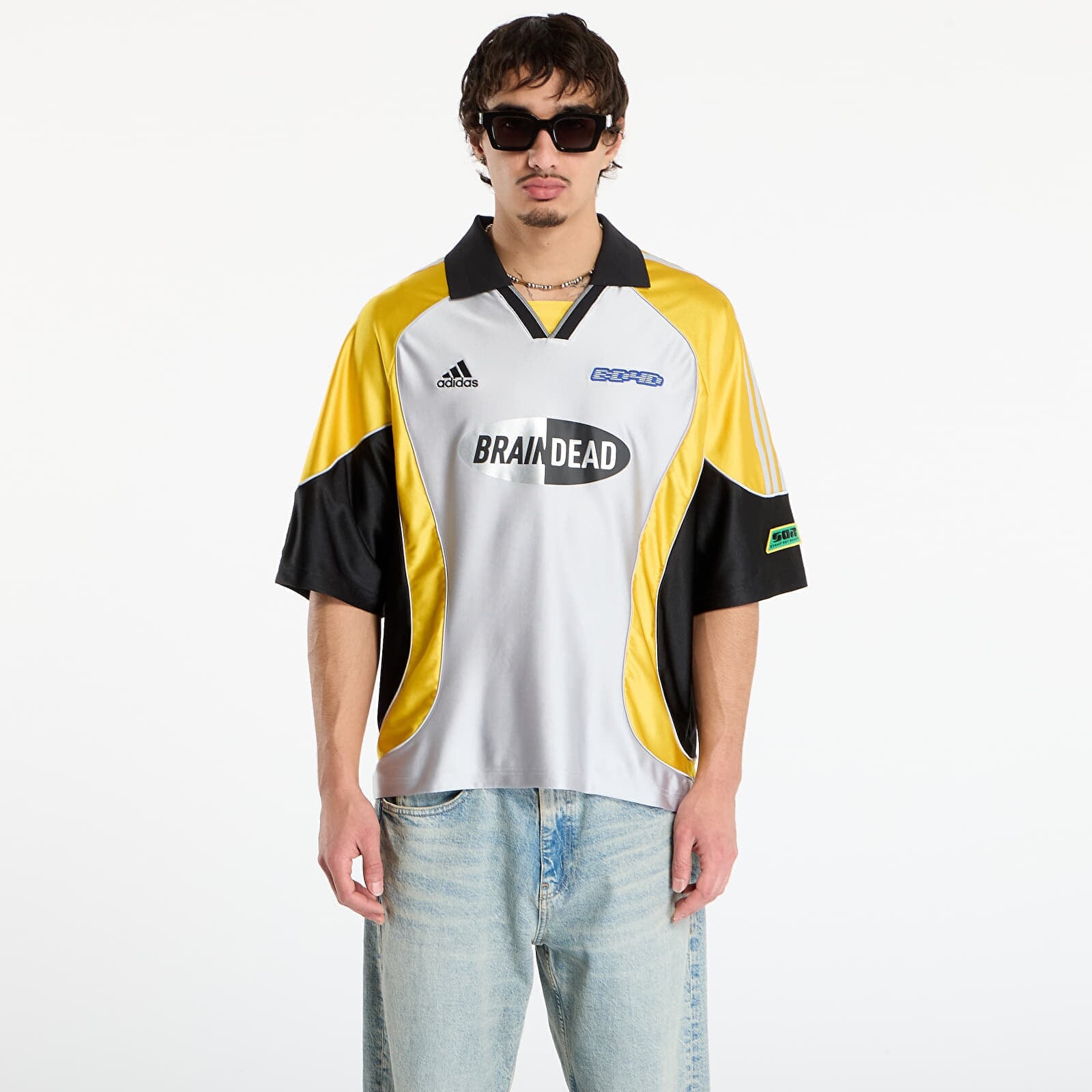 Dres adidas x Brain Dead Fb Jersey Silver Metallic M