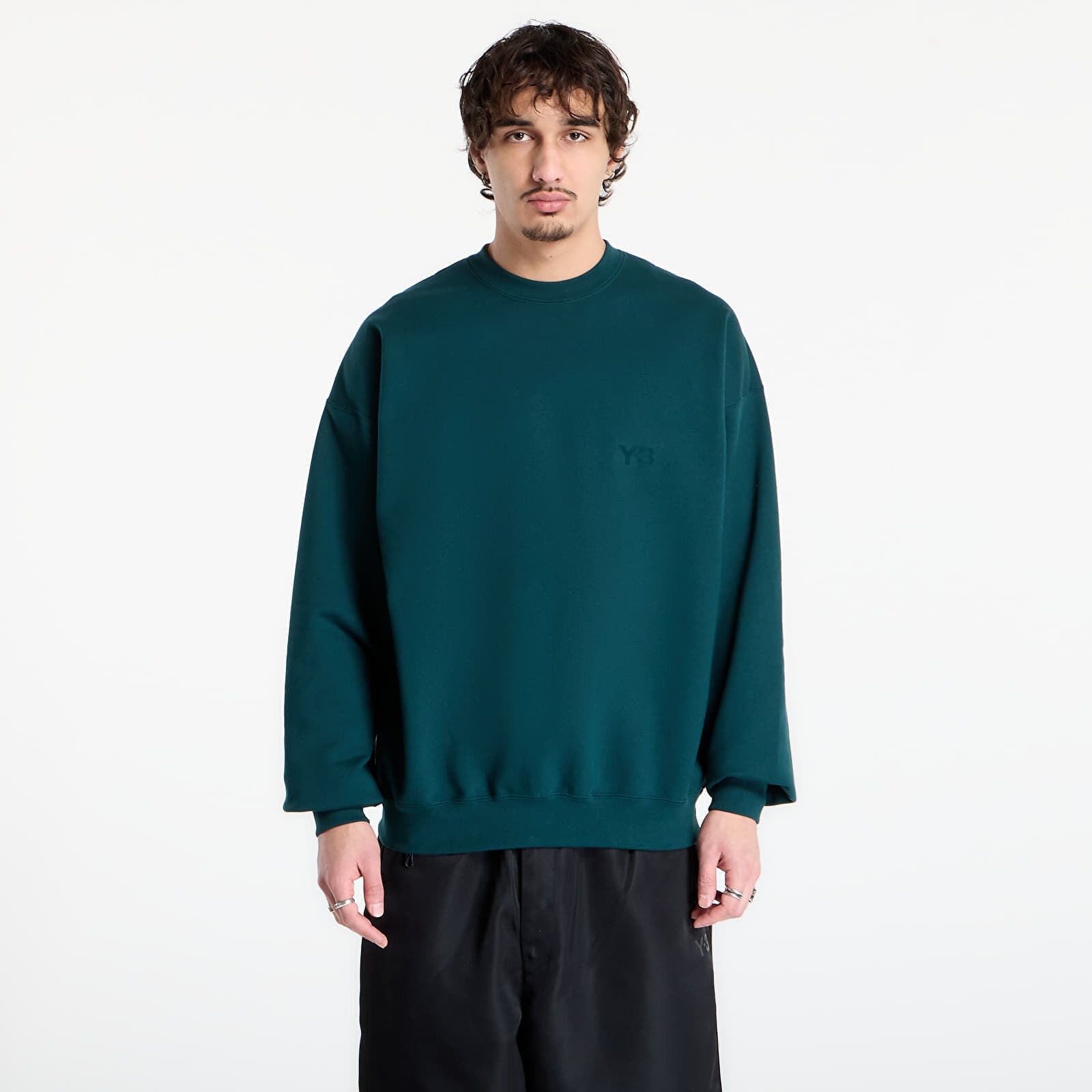 Mikina Y-3 Brushed Terry Crew Sweatshirt Aurora Ivy M