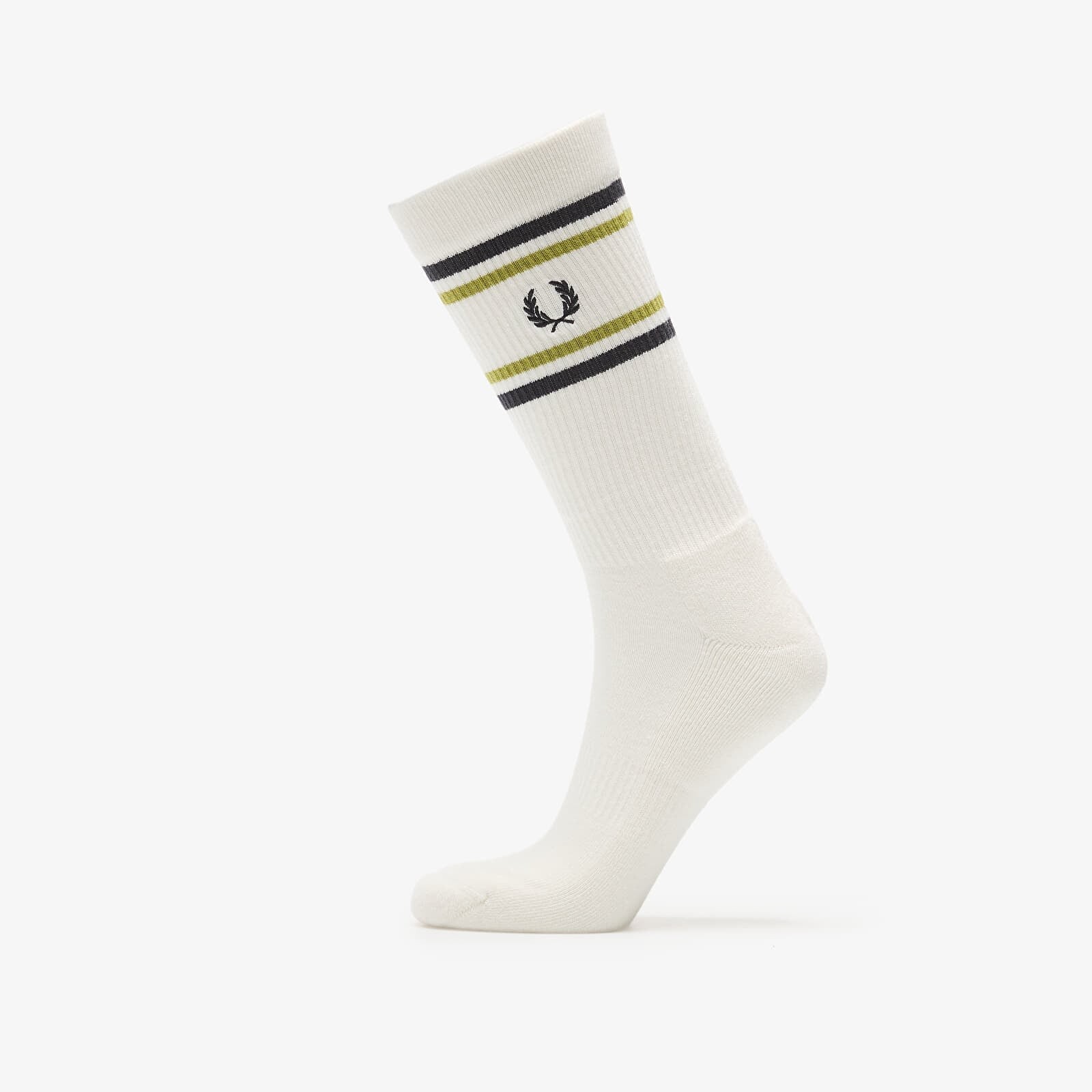 Ponožky FRED PERRY Ribbed Sports Sock Light Ecru 43-46