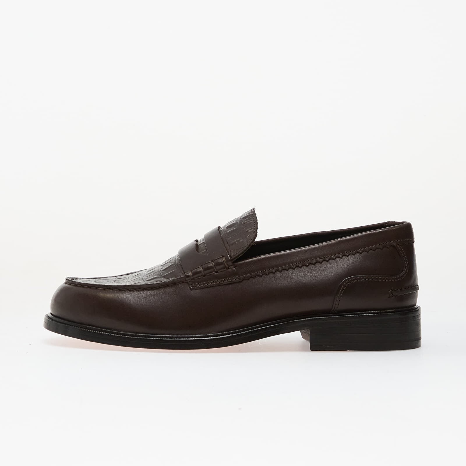 Tenisky Clarks CraftJames Lo Brown Crocodile Leather EUR 42