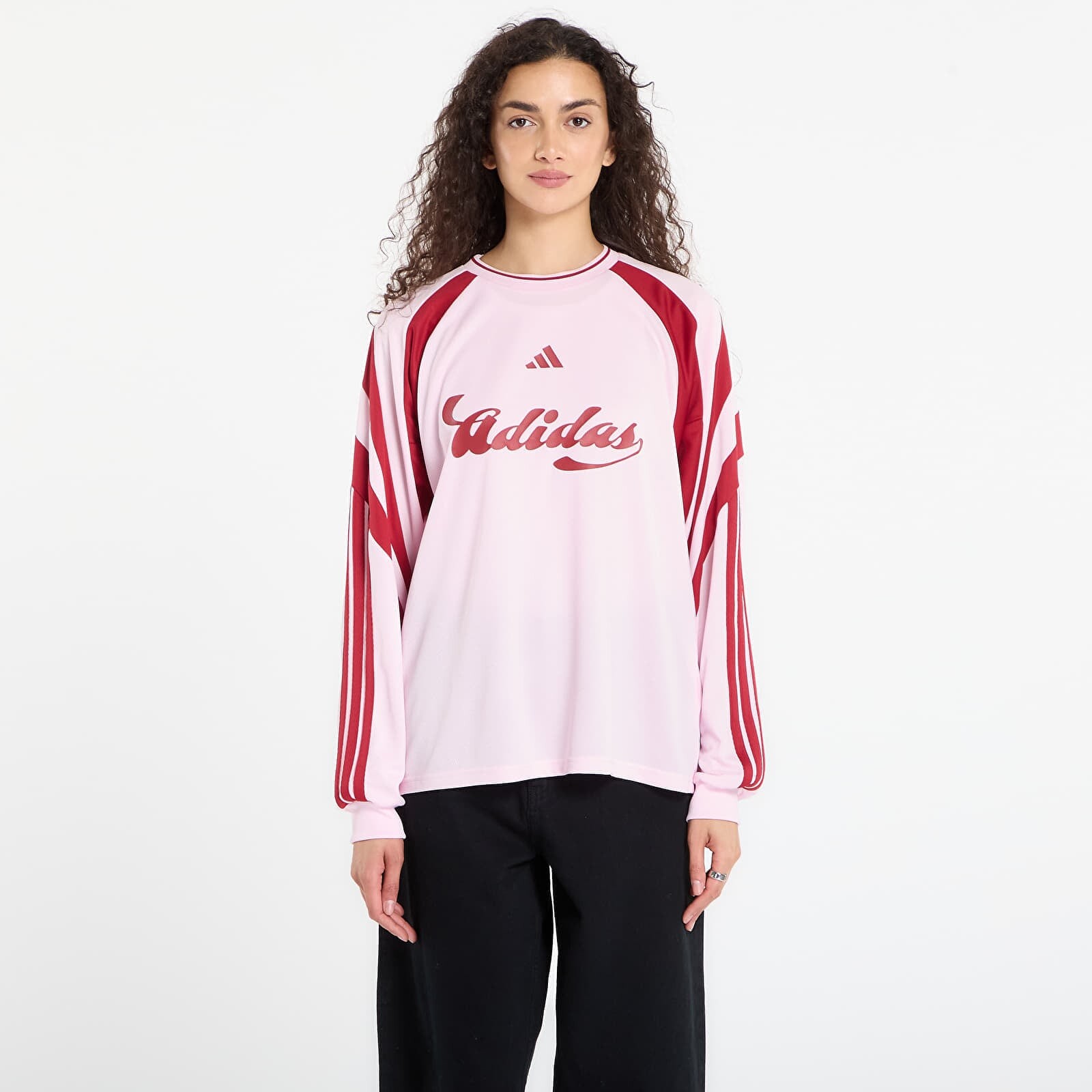 Dres adidas House Of Tiro Long Sleeve Jersey Clear Pink/ Active Maroon S