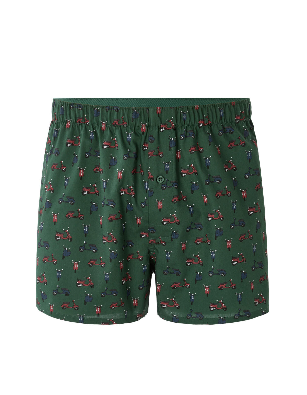 Zelené boxerky s motívom skútrov