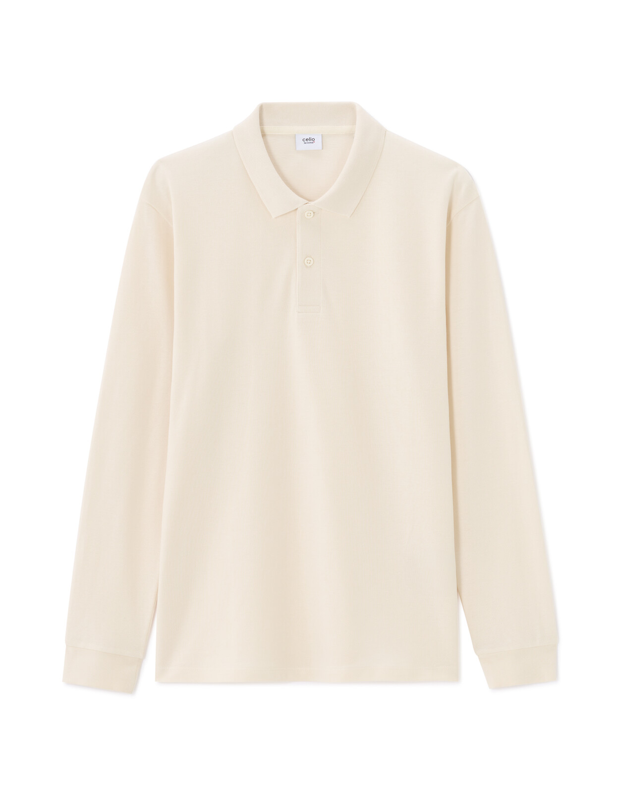 Celio krémové polokošeľové tričko s dlhým rukávom