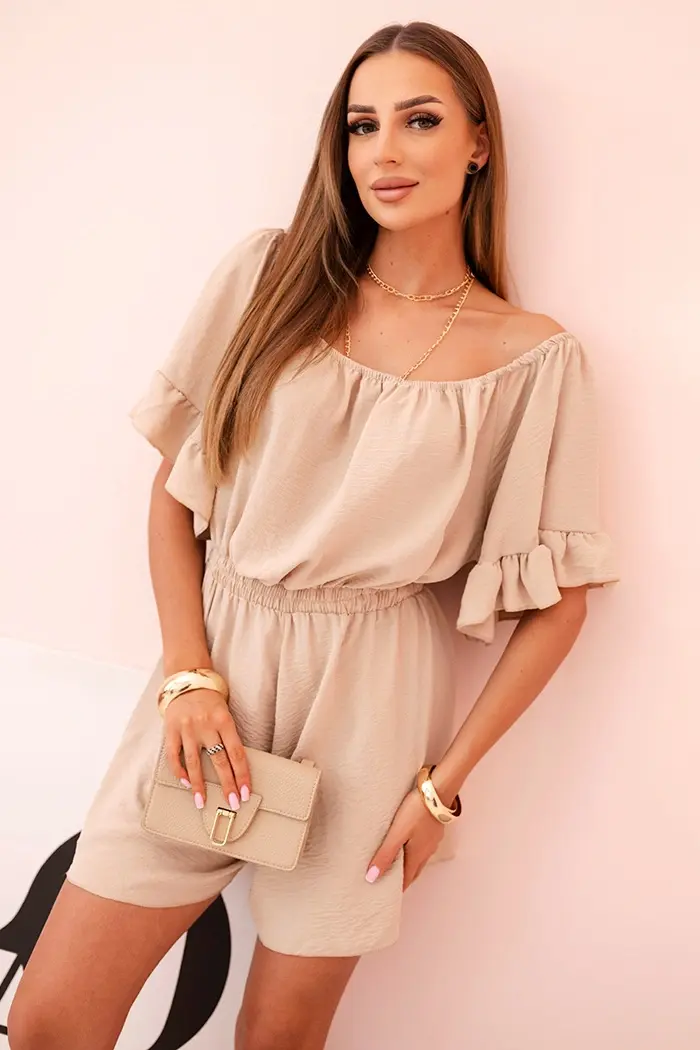 Dámsky letný overal s odhalenými ramenami