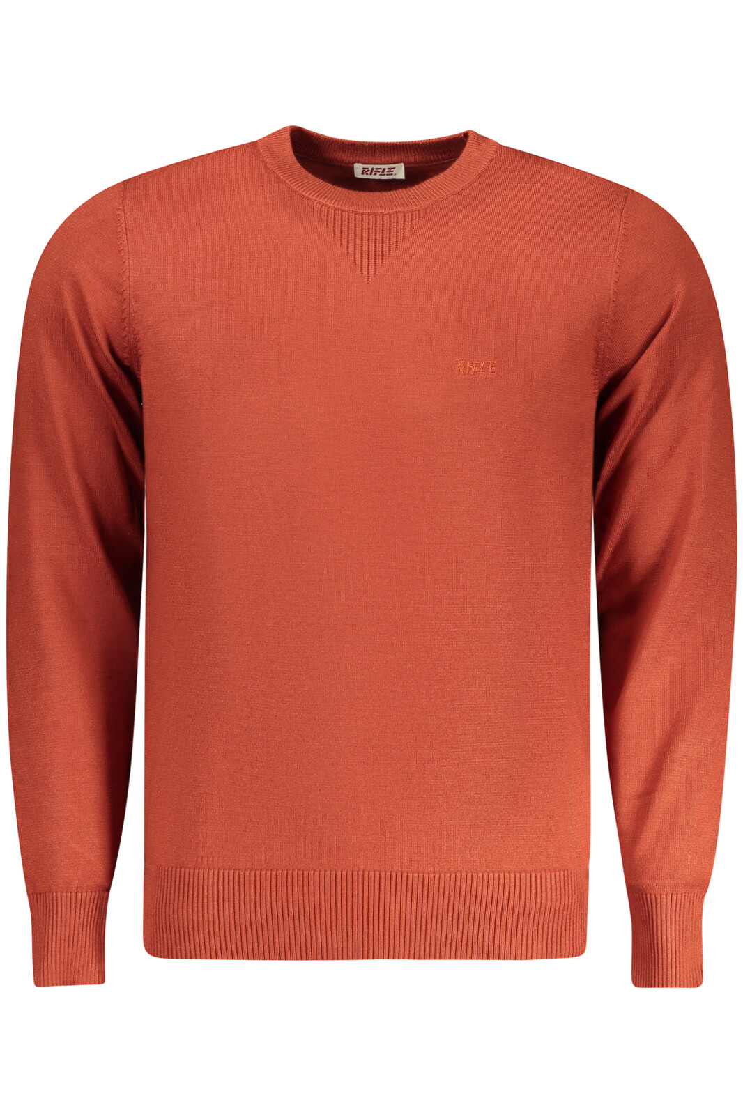 Pánsky hnedý sveter s výstrihom do V