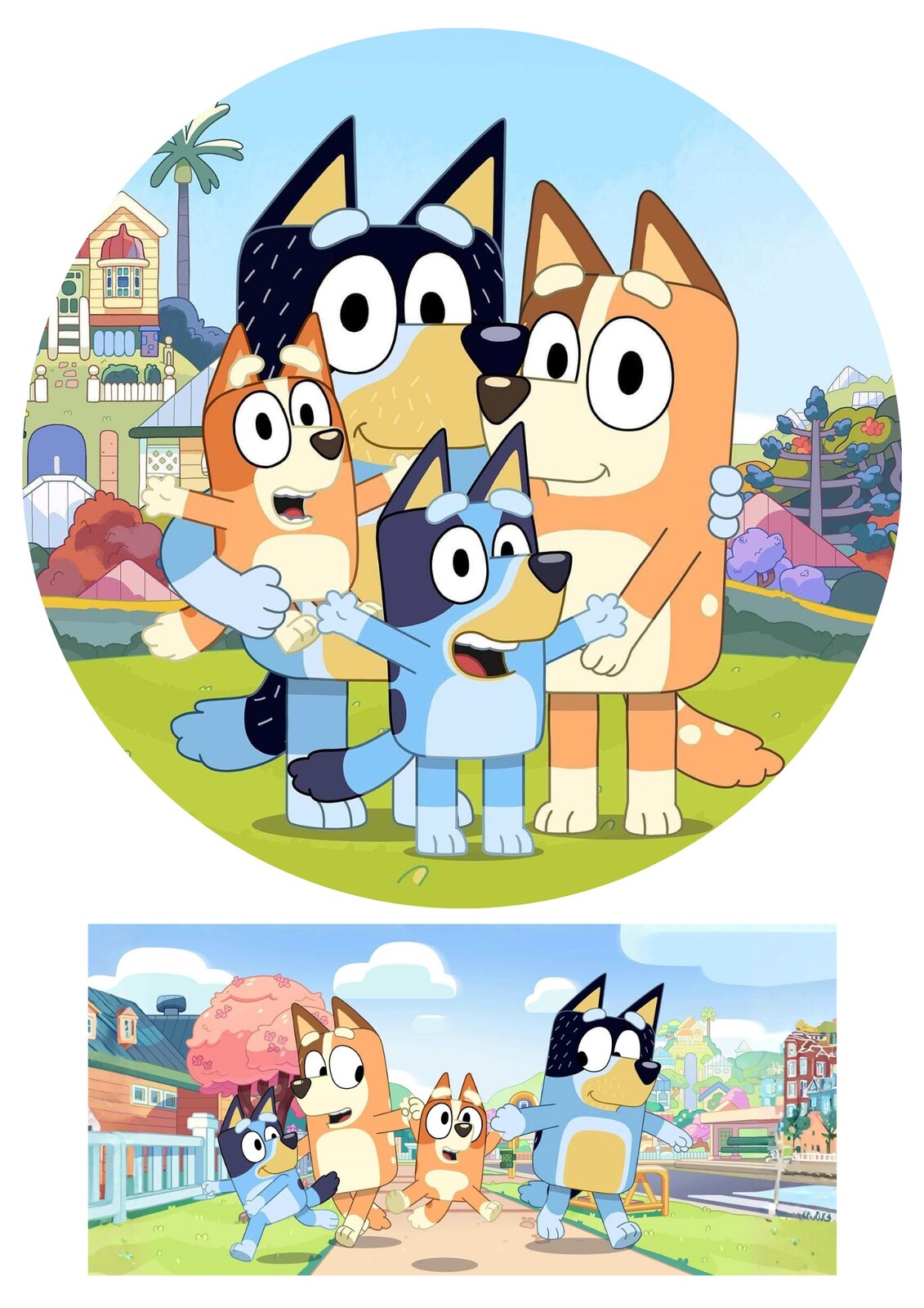 HeliumKing Jedlý obrázok na tortu - Bluey Veľkostť jedlý papier: Fondán 0,5 mm