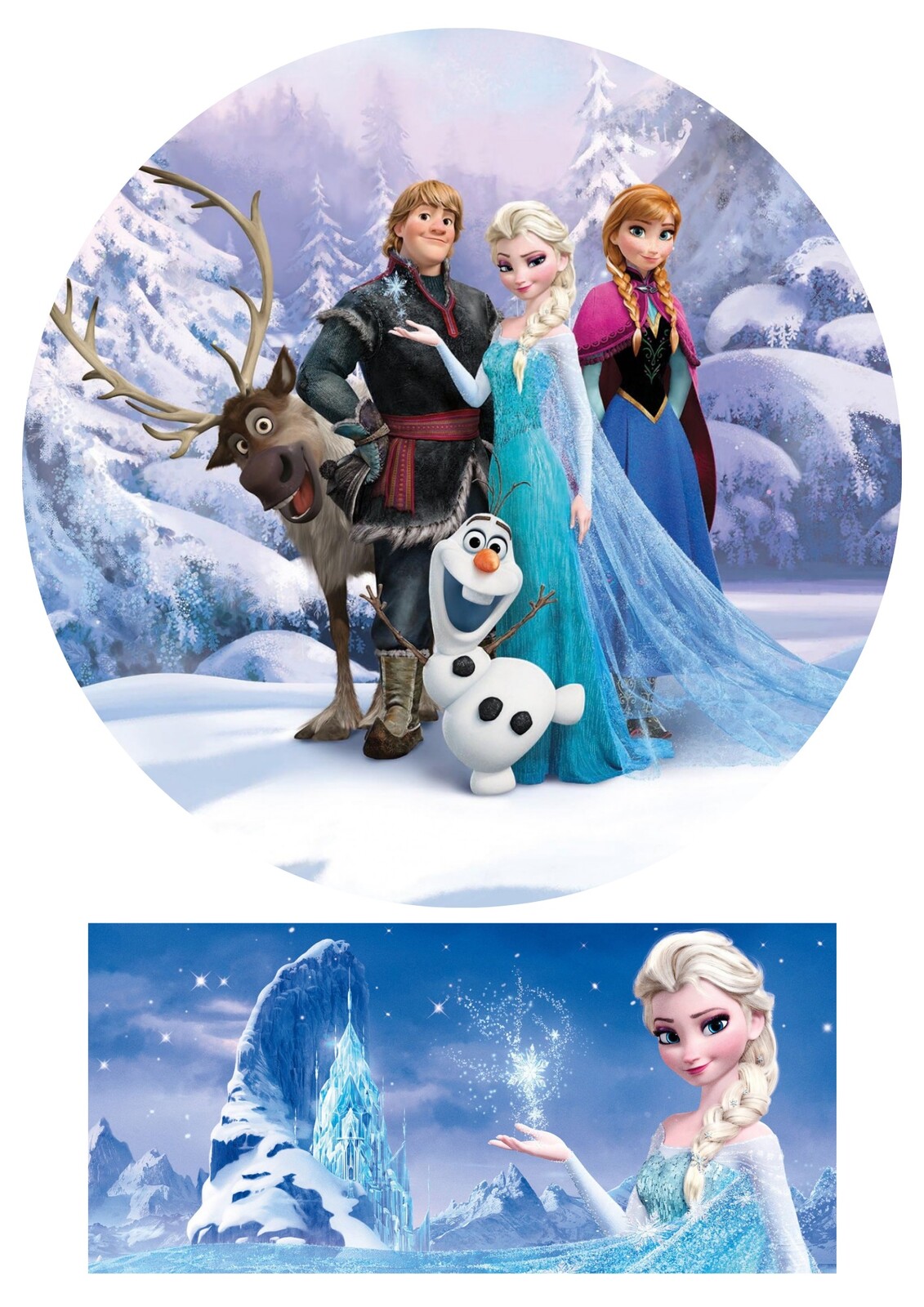 HeliumKing Jedlý obrázok na tortu - Frozen Veľkostť jedlý papier: Fondán 0,5 mm