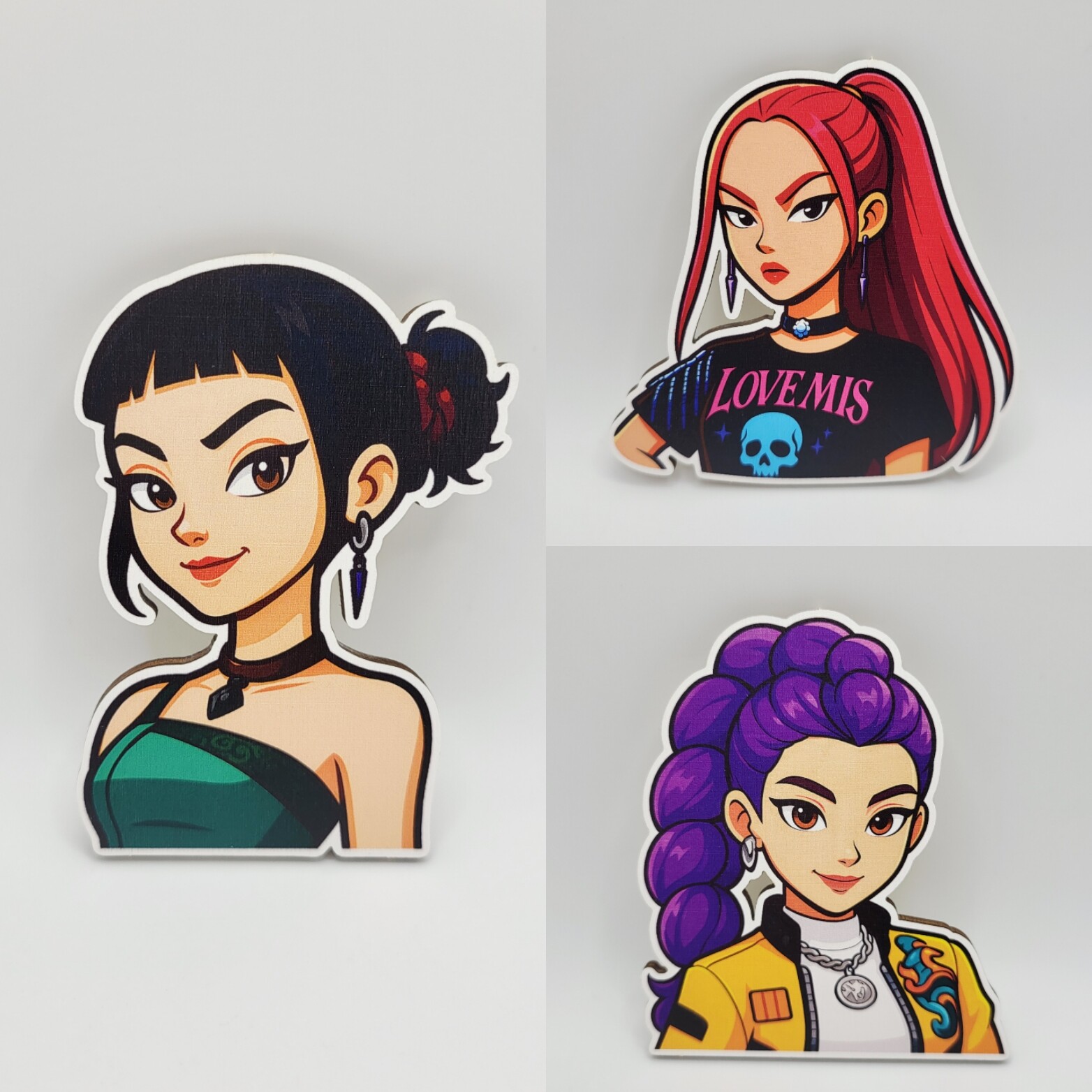 Loranc Magnetka na tortu sada - KPop Deamon Hunters 3 ks