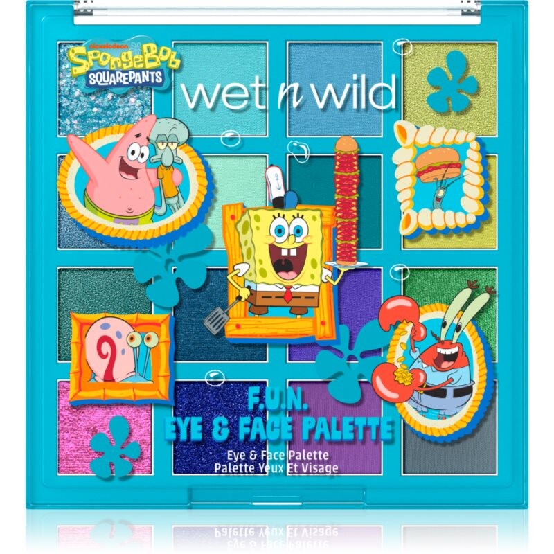 Wet n Wild SpongeBob SquarePants F.U.N. Eye & Face Palette paletka očných tieňov 15 g