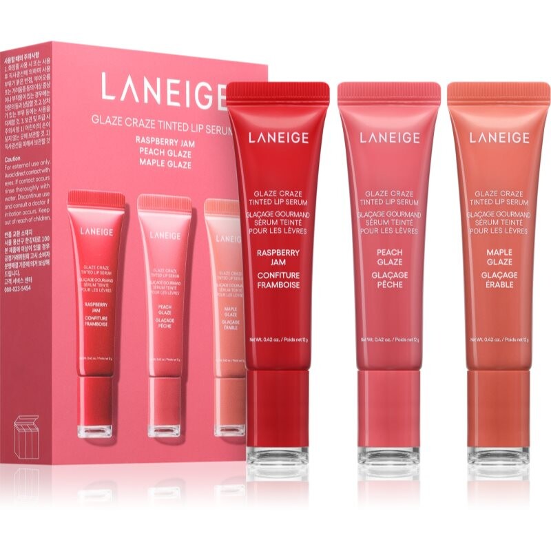 LANEIGE Glaze Craze Tinted Lip Serum tónovací balzam na pery výhodné balenie