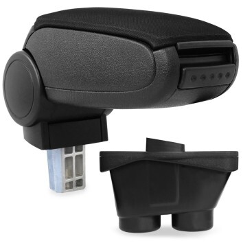 Pro.tec Lakťová opierka Peugeot 208, čierna, textilný poťah