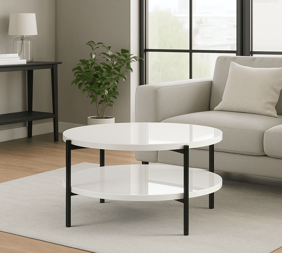 ArtGiB Konferenčný stolík SIGMA B SM-02 | biely lesk