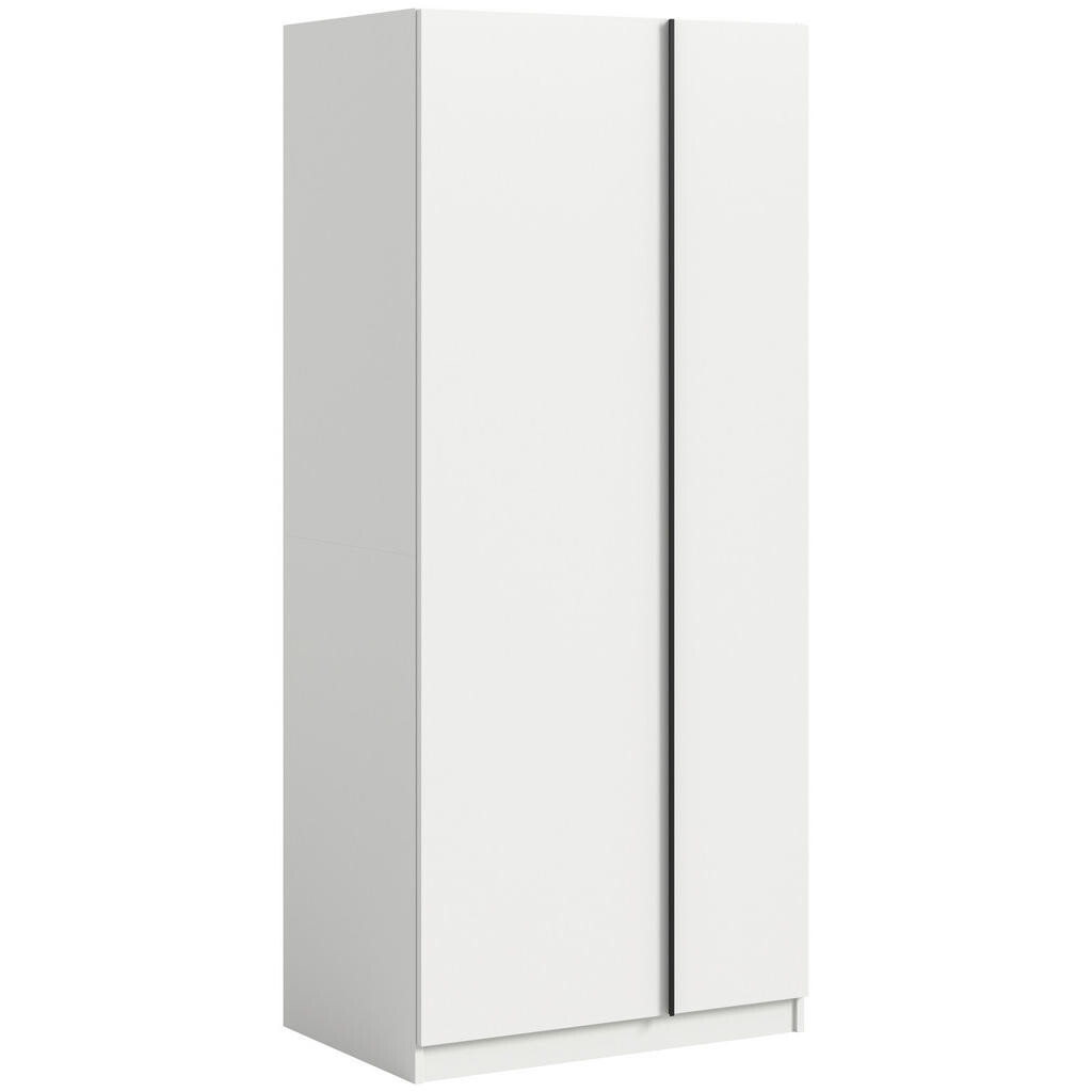MID.YOU SKRIŇA S OTOČNÝMI DVERAMI, biela, 80/183/53 cm