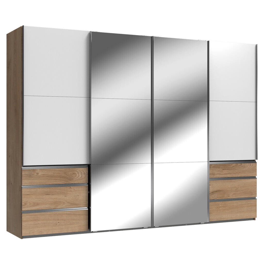 MID.YOU ŠAT. SKRIŇA S POSUV. DVERAMI, biela, farba duba, 350/216/65 cm