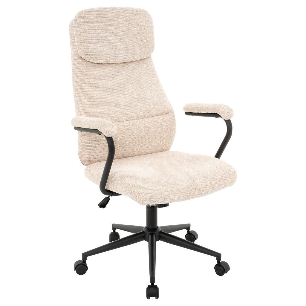MID.YOU KANCELÁRSKE KRESLO, tkaná textília, krémová, čierna