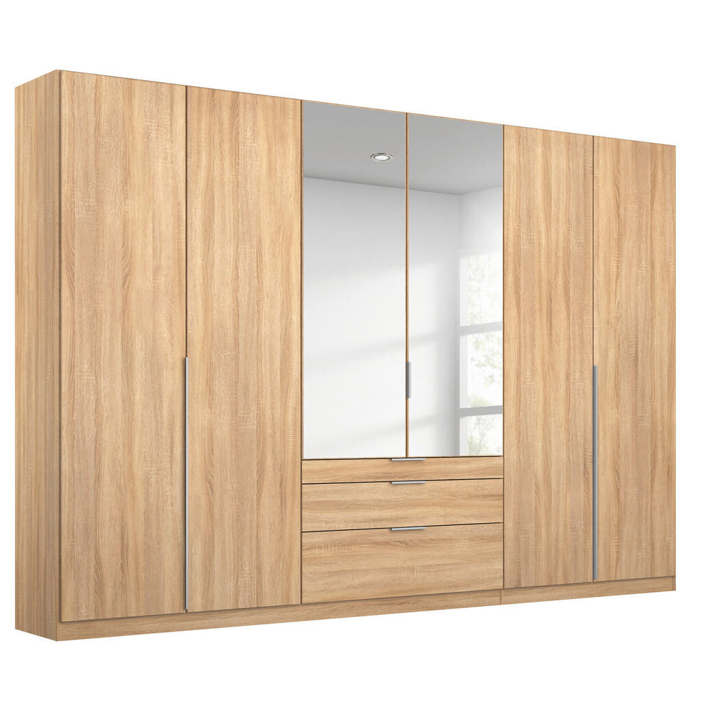 Rauch Möbel SKRIŇA S OTOČNÝMI DVERAMI, strieborná, dub sonoma, 271/229/54 cm