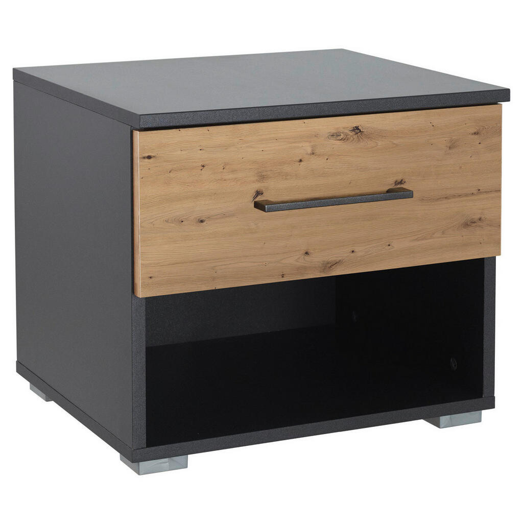 Rauch Möbel NOČNÝ STOLÍK, tmavosivá, dub artisan, 40/36/40 cm