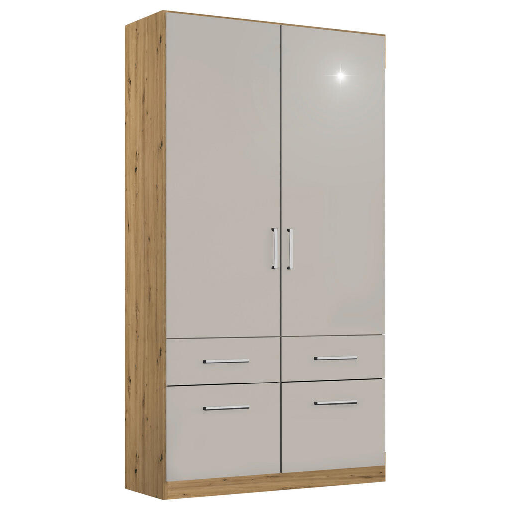 Rauch Möbel SKRIŇA S OTOČNÝMI DVERAMI, svetlosivá, dub artisan, 91/210/54 cm