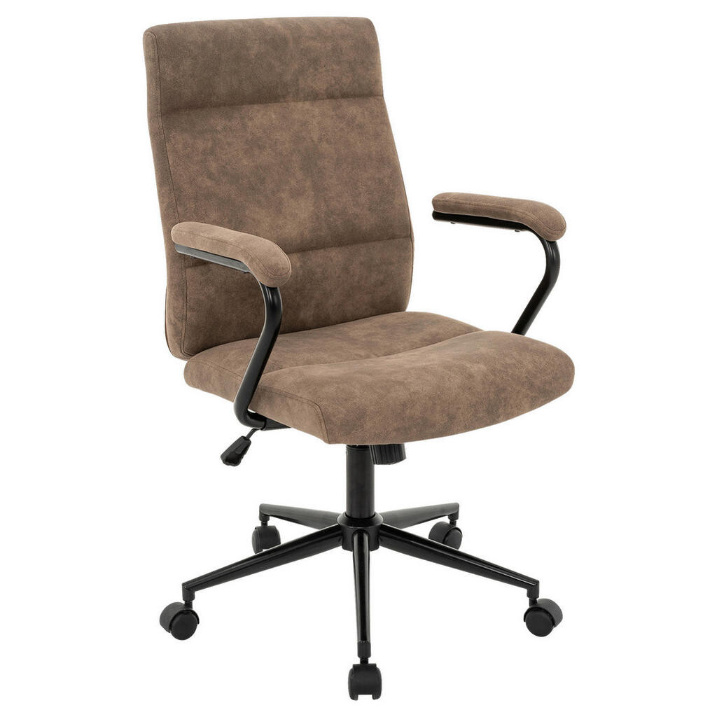 MID.YOU OTOČNÁ STOLIČKA, tkaná textília, čierna, svetlohnedá