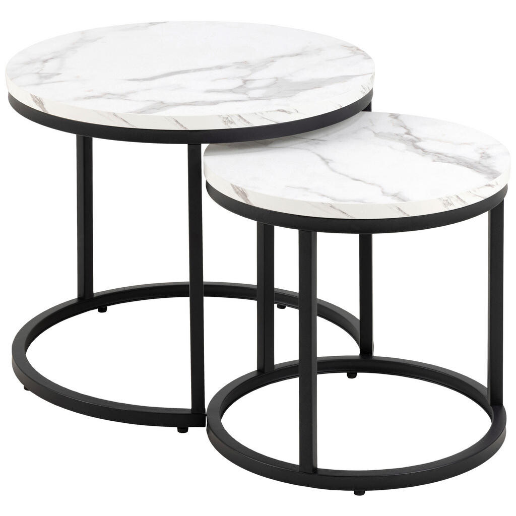 MID.YOU KONFERENČNÝ STOLÍK, čierna, biela, kov, kompozitné drevo, 45/40/45 cm