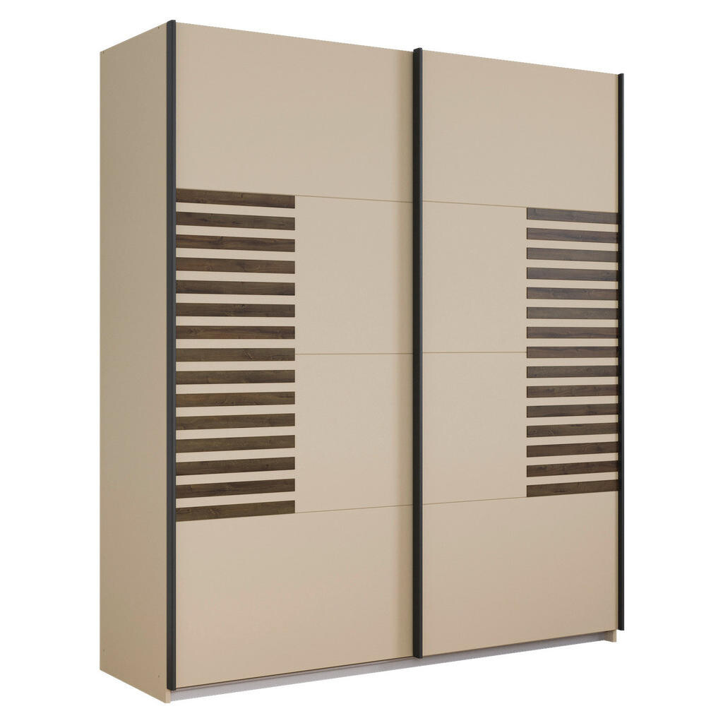 Rauch Möbel ŠAT. SKRIŇA S POSUV. DVERAMI, šampanská, tmavý dub, 181/210/62 cm