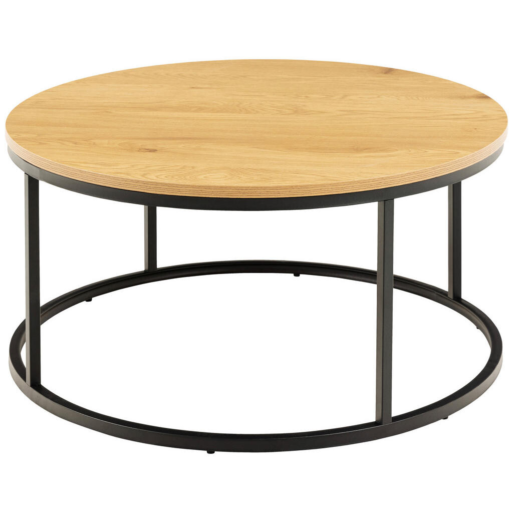 MID.YOU KONFERENČNÝ STOLÍK, čierna, divoký dub, kov, kompozitné drevo, 80/40/80 cm