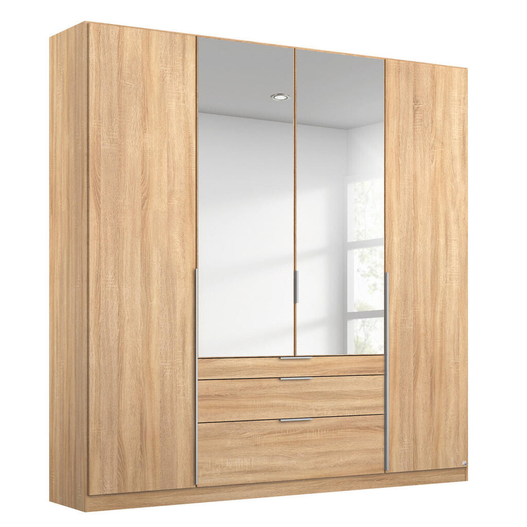 Rauch Möbel SKRIŇA S OTOČNÝMI DVERAMI, strieborná, dub sonoma, 181/229/54 cm