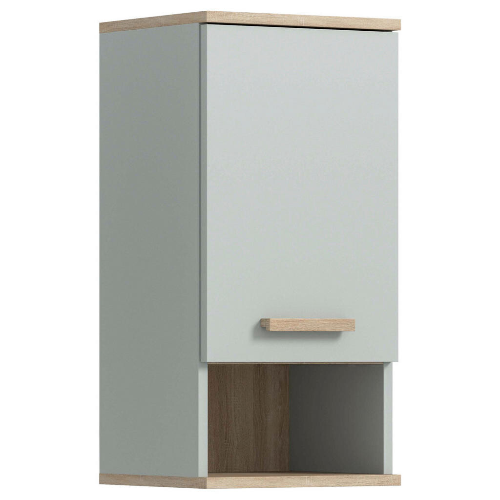 MID.YOU ZÁVESNÁ SKRINKA, svetlozelená, farba duba, 34/68/28 cm